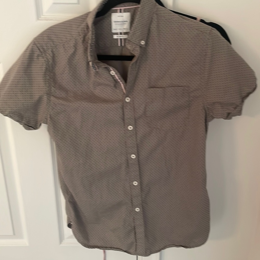 Denim and Flower SS Button Down